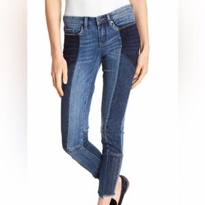 Blank NYC Skinny Crop Patchwork Jeans
